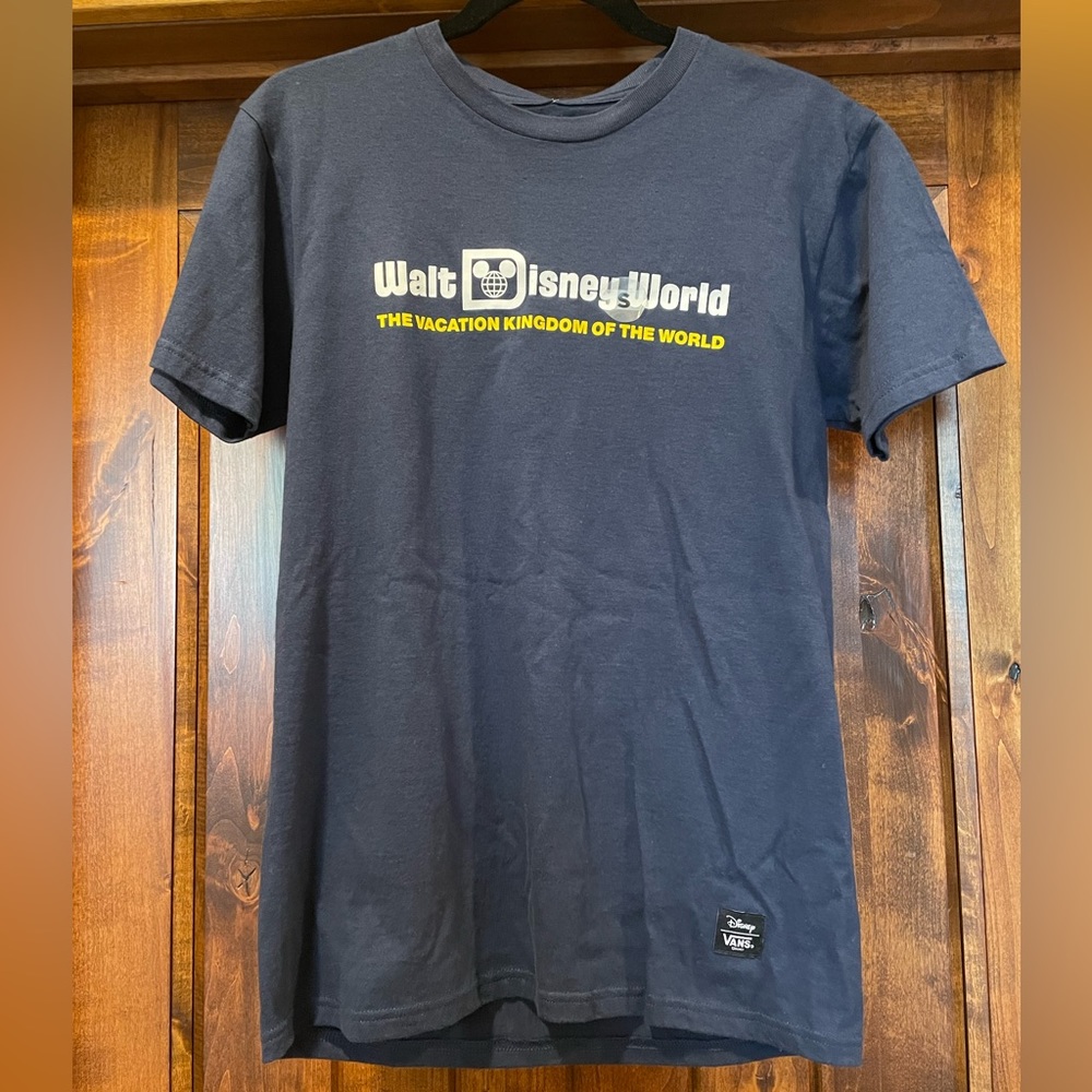 Disney x Vans Walt Disney world 50th anniversary navy blue character shirt